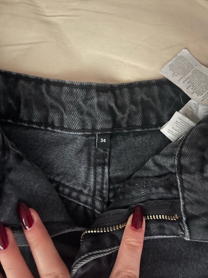 34 beden siyah mini kot şort etek - Görsel 3