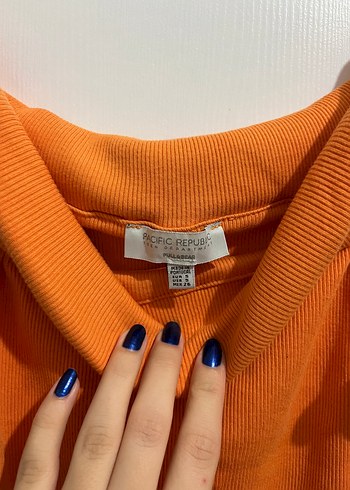 Pull and Bear Pull and bear Turuncu Kayık Yaka Kadın Üst