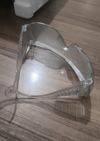 Şeffaf Beyaz İnşaat ve Boya Gözlüğü - Görsel 3