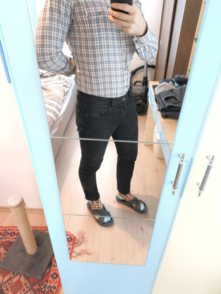 Koton Siyah Kot Pantolon - Görsel 3