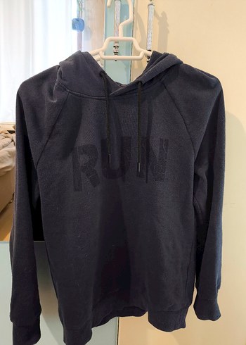 Lacivert Baskılı Kapüşonlu Sweatshirt - Görsel 4