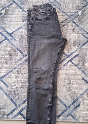 Diğer Gri Regular Fit Erkek Denim Jean Pantolon