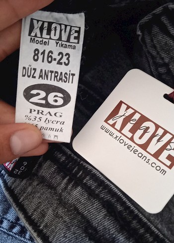 26 Beden gri Renk Antrasit Kadın Denim Pantolon