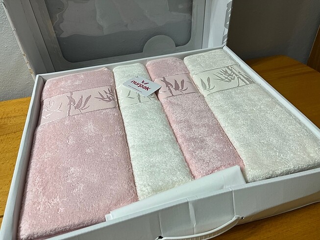 Beden #SIFIR #NURPAK BAMBOO SERİES #HAMAM #HAVLU SETİ 4 PARÇA