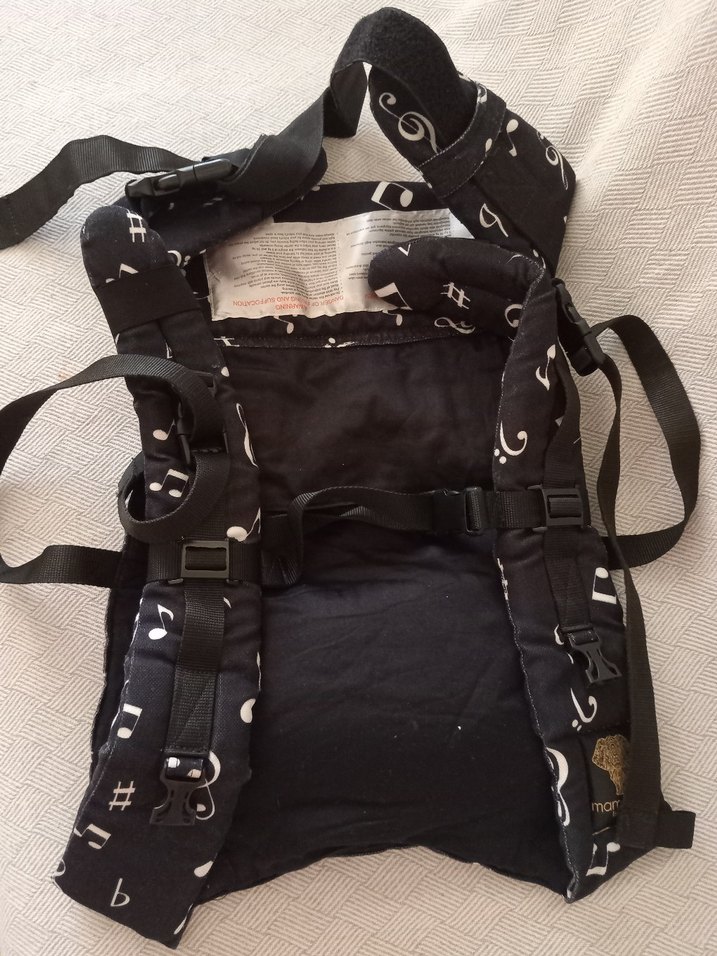 Müzik Desenli Siyah Bebek Taşıyıcı - Görsel 3