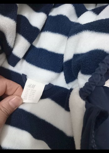 Koyu Mavi Fermuarlı Bebek Kayak Tulumu 3 6 aylik - Görsel 5