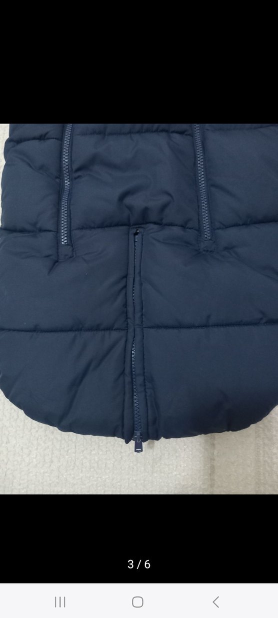 Koyu Mavi Fermuarlı Bebek Kayak Tulumu 3 6 aylik - Görsel 2