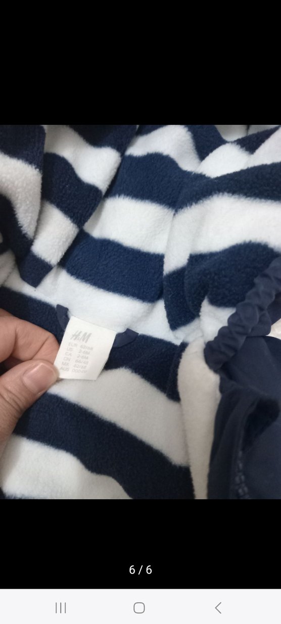 Koyu Mavi Fermuarlı Bebek Kayak Tulumu 3 6 aylik - Görsel 5