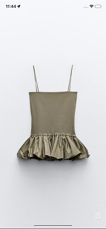 l Beden Zara kontrast fitilli balon top