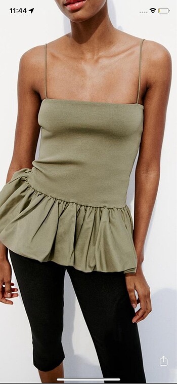 Zara Zara kontrast fitilli balon top