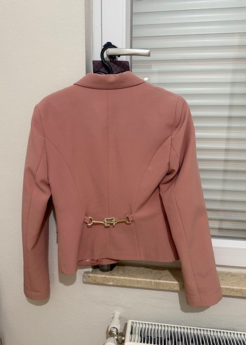 Pembe Mini Kadın Blazer Ceket - Görsel 2