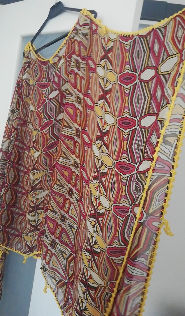 Bohem Çok Renkli Kadın Tasarım Şal Pareo - Görsel 4