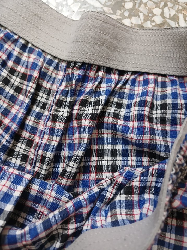 Düğmeli Mavi Ekose Erkek - Görsel 2