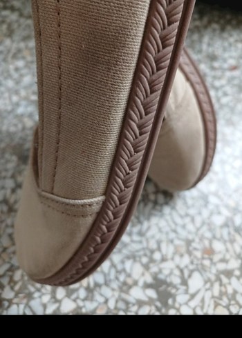 Bej Keten Dolgu Topuk Kadın Espadril - Görsel 4