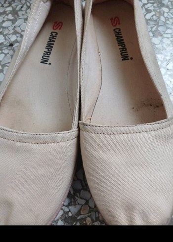 Bej Keten Dolgu Topuk Kadın Espadril - Görsel 3