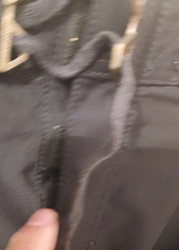 siyah Beli Kemerli Rahat Bermuda Şort - Görsel 7