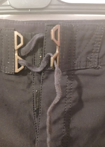 siyah Beli Kemerli Rahat Bermuda Şort - Görsel 12