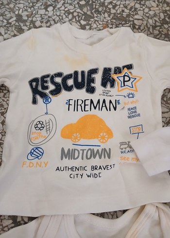 Beyaz Uzun Kollu Rock Punk Bebek Body - Görsel 4