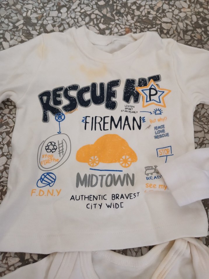 Beyaz Uzun Kollu Rock Punk Bebek Body - Görsel 4