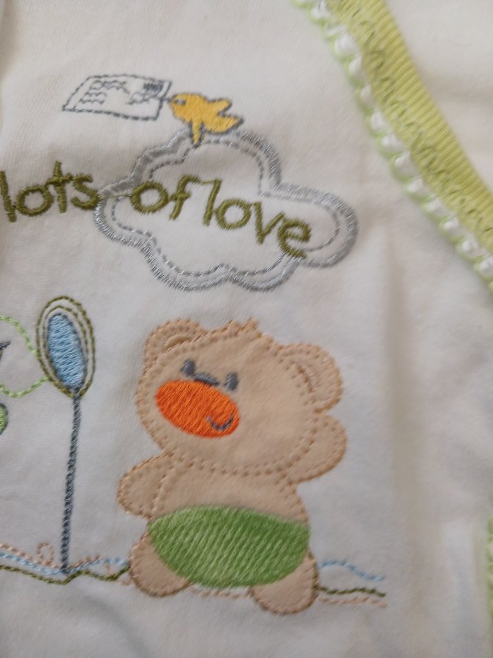 Uzun Kollu, Nakışlı Bebek Hastane Kıyafeti - Görsel 2