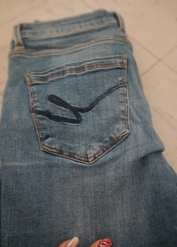Kadın Mavi Denim Normal Boy Jean - Görsel 9
