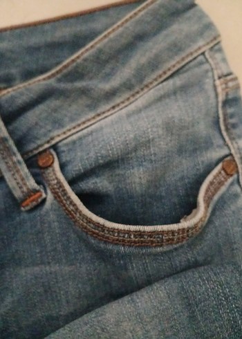 Kadın Mavi Denim Normal Boy Jean - Görsel 5