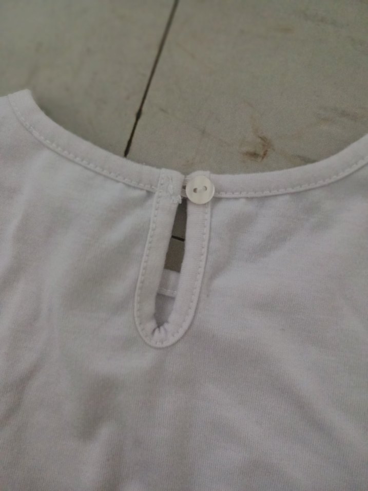 Kız Çocuk Baskılı Beyaz Tişört - Görsel 4