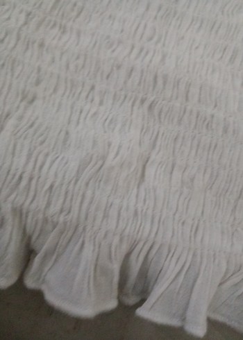 Beyaz Fırfırlı Mini Bluz - Görsel 7