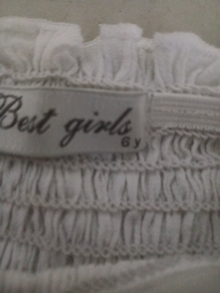 Beyaz Fırfırlı Mini Bluz - Görsel 5