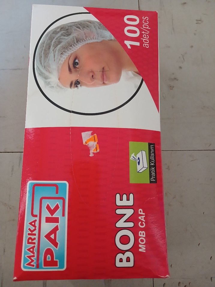 Pratik Kullanımlı Beyaz Bone - 100 Adet - Görsel 4