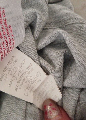 Kız Çocuk Gri Uzun Kollu Baskılı Tişört - Görsel 11