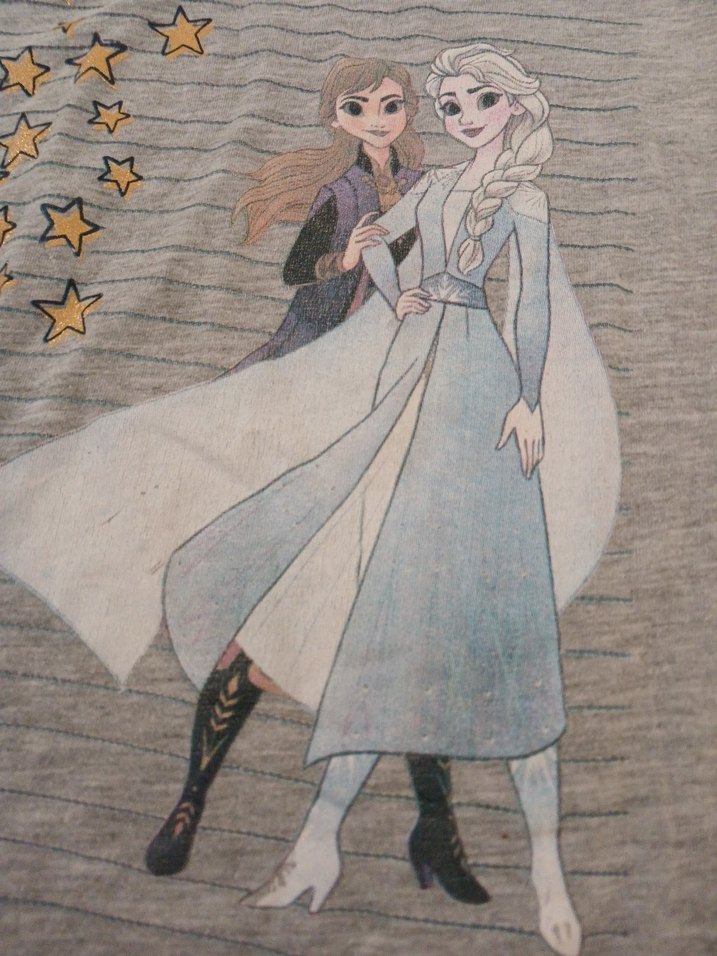 Kız Çocuk Gri Uzun Kollu Baskılı Tişört - Görsel 4