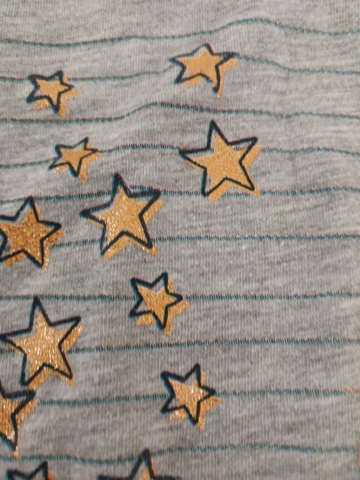 Kız Çocuk Gri Uzun Kollu Baskılı Tişört - Görsel 5