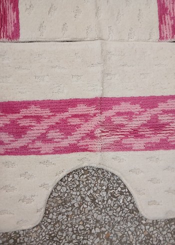 Nakışlı Pembe Banyo Paspas Seti - Görsel 12