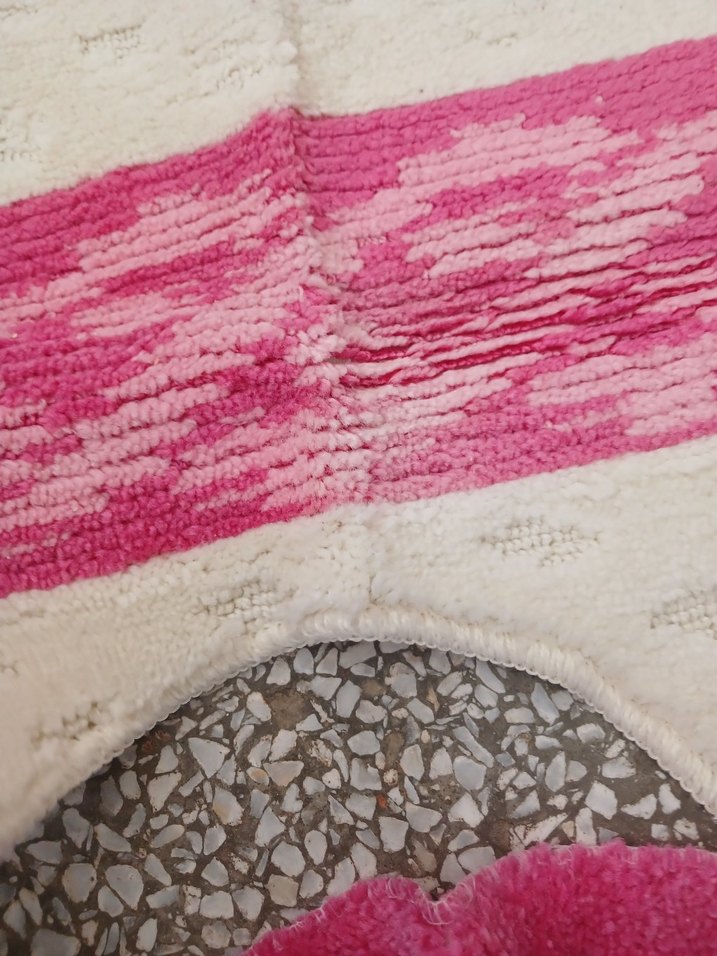 Nakışlı Pembe Banyo Paspas Seti - Görsel 5