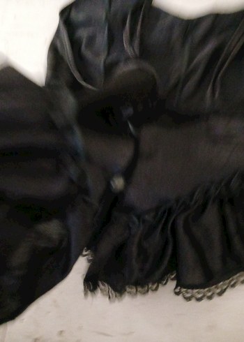 Siyah Gotik V  Fırfırlı Büstiyer - Görsel 6