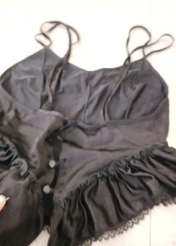 Siyah Gotik V  Fırfırlı Büstiyer - Görsel 5