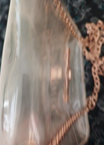 Zincir Detaylı Parlak şeffaf Kadın Çantası - Görsel 10