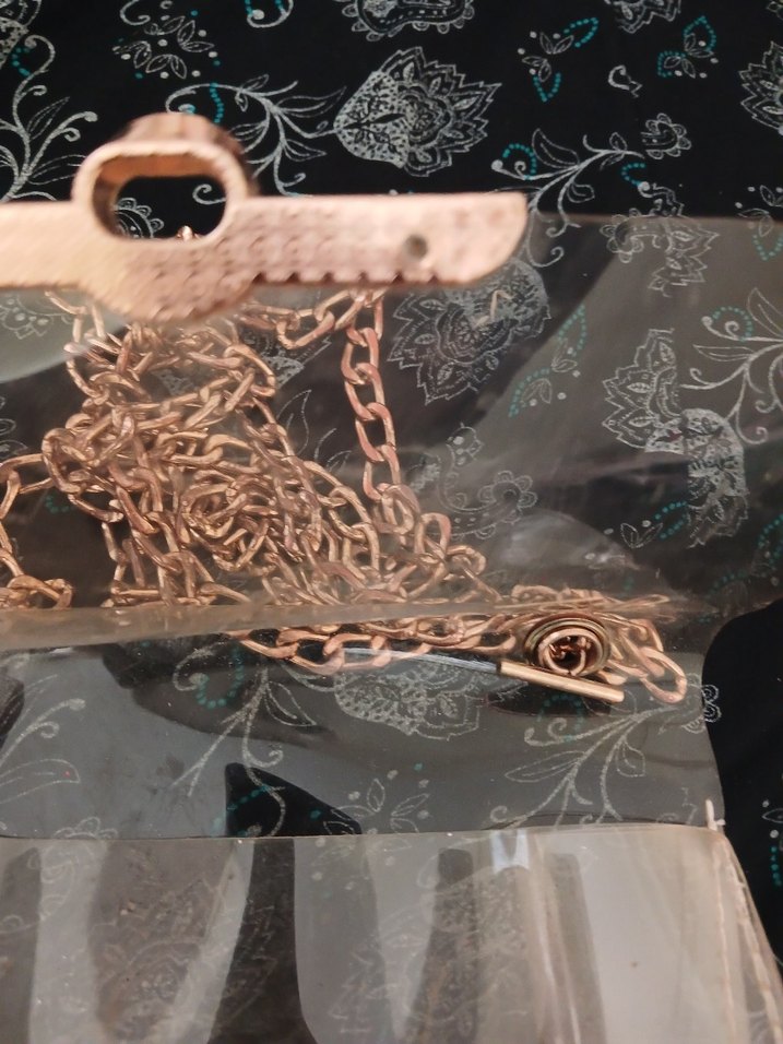 Zincir Detaylı Parlak şeffaf Kadın Çantası - Görsel 4