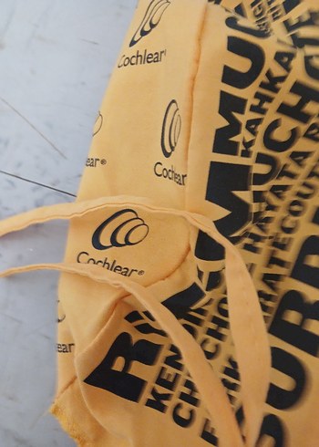 Sarı Baskılı saç bonesi - Görsel 4