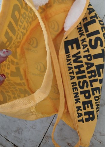 Sarı Baskılı saç bonesi - Görsel 3