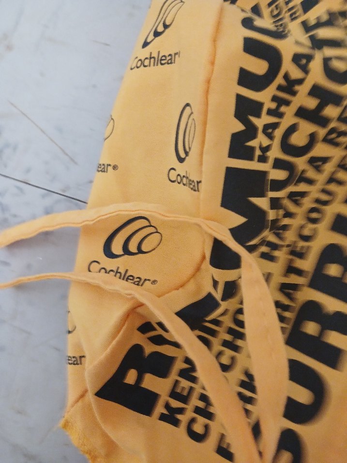 Sarı Baskılı saç bonesi - Görsel 4