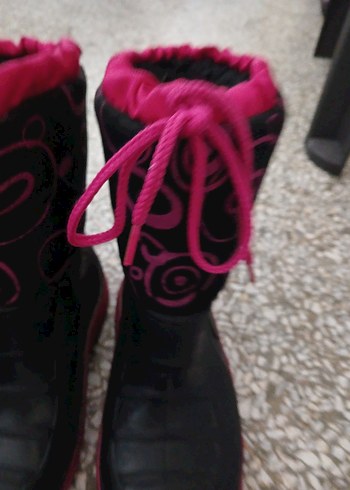 Kız Çocuk Pembe Desenli Kauçuk Bot - Görsel 6