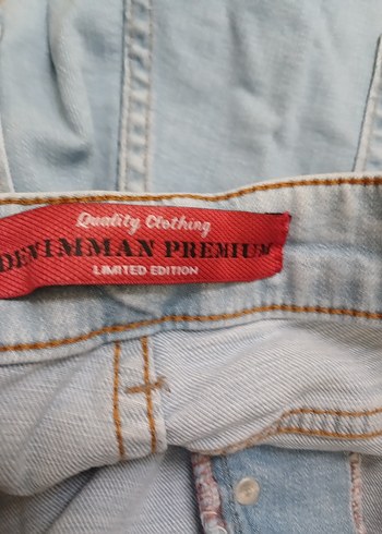 Mavi Düğmeli Rahat Kesim Kot Pantolon - Görsel 12