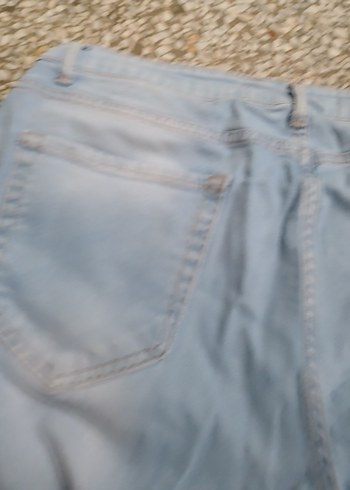 Mavi Düğmeli Rahat Kesim Kot Pantolon - Görsel 8