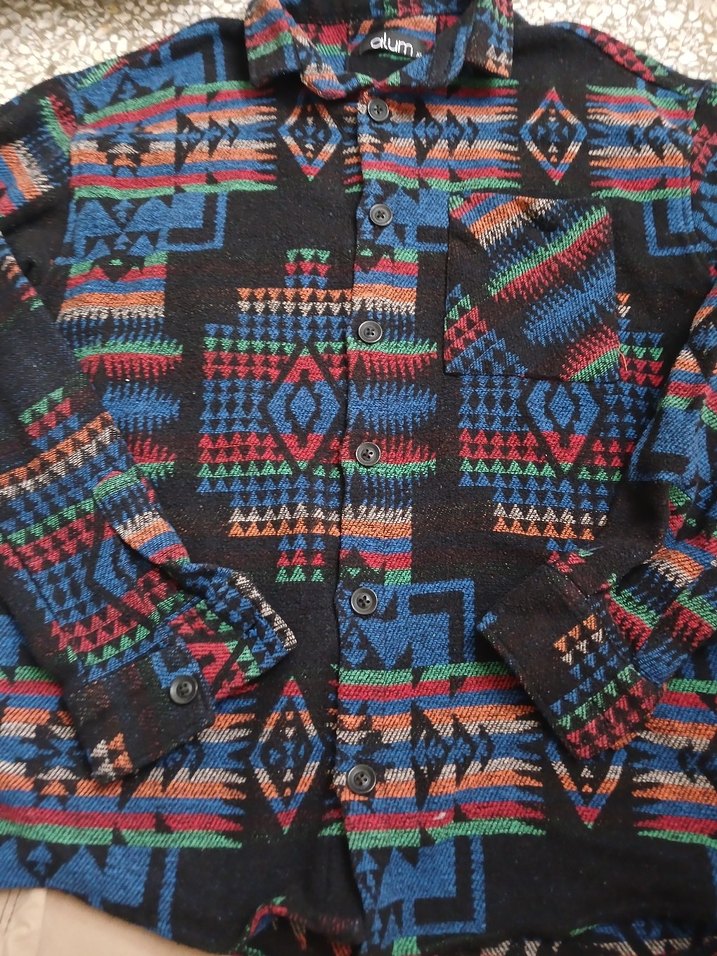 Aluma Desenli Bohem Erkek Gömlek - Görsel 2