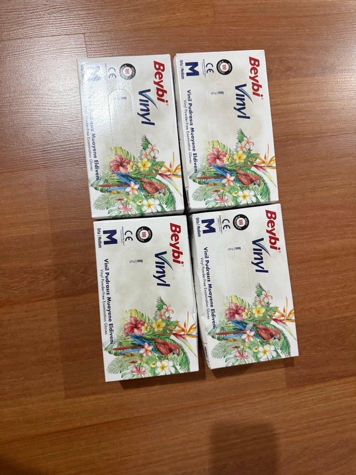 Beybi Vinyl Pudrasız Muayene Eldiveni M - Görsel 2