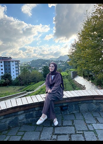 Uzun Kahverengi Kadın ikili takım - Görsel 2