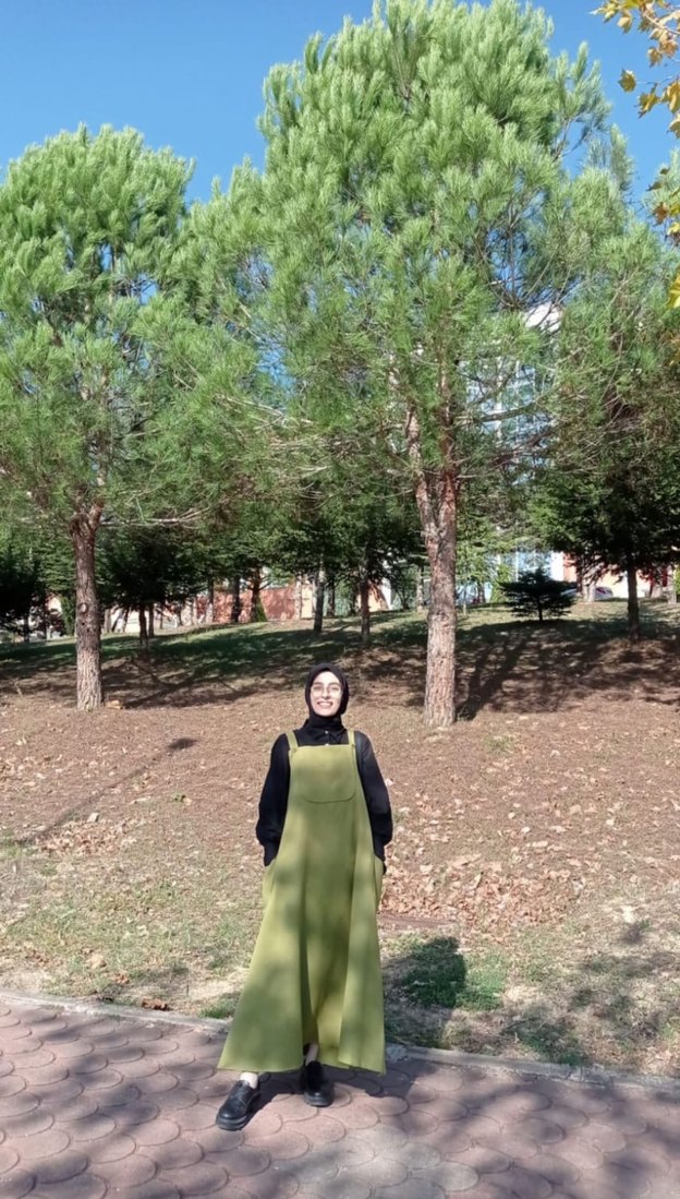 Kadın Haki Midi elbise, Boğazlı, Kolsuz, Pamuk - Görsel 2