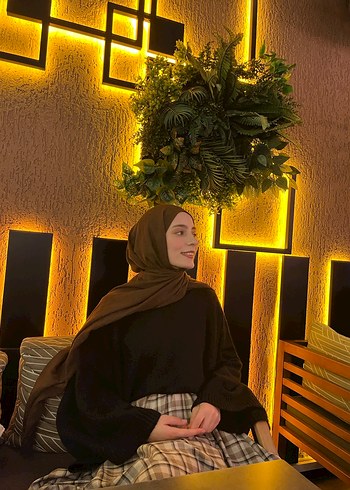 Siyah geniş kollu kazak - Görsel 2